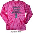 Support Ovarian Cancer Awareness Long Sleeve Tie Dye Shirt