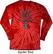 Support Ovarian Cancer Awareness Long Sleeve Tie Dye Shirt