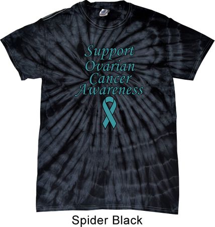 Support Ovarian Cancer Awareness Tie Dye T-shirt