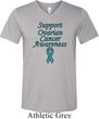 Support Ovarian Cancer Awareness Tri Blend V-neck