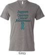 Support Ovarian Cancer Awareness Tri Blend V-neck
