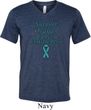 Support Ovarian Cancer Awareness Tri Blend V-neck