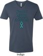 Support Ovarian Cancer Awareness V-neck Shirt