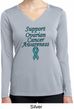 Support Ovarian Cancer Ladies Dry Wicking Long Sleeve
