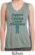 Support Ovarian Cancer Ladies Dry Wicking Sleeveless Shirt