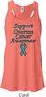 Support Ovarian Cancer Ladies Flowy Racerback