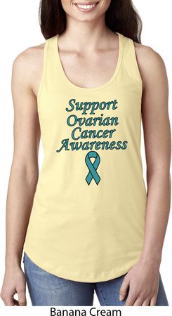 Support Ovarian Cancer Ladies Ideal Racerback