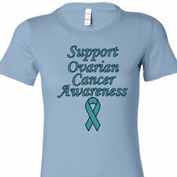Support Ovarian Cancer Ladies Longer Length Shirt