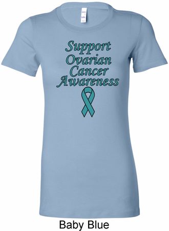 Support Ovarian Cancer Ladies Longer Length Shirt