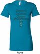 Support Ovarian Cancer Ladies Longer Length Shirt