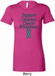 Support Ovarian Cancer Ladies Longer Length Shirt
