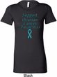 Support Ovarian Cancer Ladies Longer Length Shirt