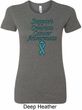 Support Ovarian Cancer Ladies Longer Length Shirt
