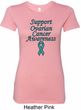 Support Ovarian Cancer Ladies Longer Length Shirt