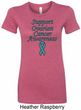 Support Ovarian Cancer Ladies Longer Length Shirt