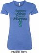 Support Ovarian Cancer Ladies Longer Length Shirt