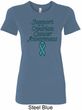 Support Ovarian Cancer Ladies Longer Length Shirt
