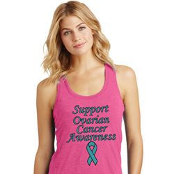 Support Ovarian Cancer Ladies Racerback