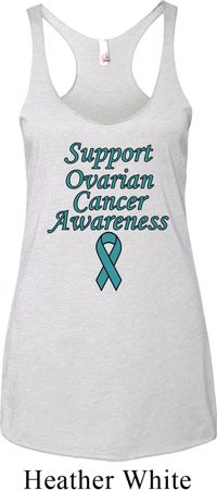 Support Ovarian Cancer Ladies Tri Blend Racerback