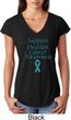 Support Ovarian Cancer Ladies Tri Blend V-neck