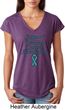 Support Ovarian Cancer Ladies Tri Blend V-neck