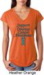Support Ovarian Cancer Ladies Tri Blend V-neck