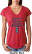 Support Ovarian Cancer Ladies Tri Blend V-neck