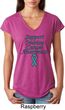 Support Ovarian Cancer Ladies Tri Blend V-neck