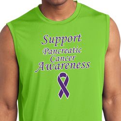 Support Pancreatic Cancer Awareness Dry Wicking Sleeveless Shirt