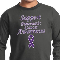 Support Pancreatic Cancer Awareness Kids Long Sleeve