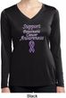 Support Pancreatic Cancer Awareness Ladies Dry Wicking Long Sleeve