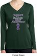 Support Pancreatic Cancer Awareness Ladies Dry Wicking Long Sleeve