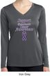 Support Pancreatic Cancer Awareness Ladies Dry Wicking Long Sleeve
