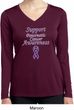 Support Pancreatic Cancer Awareness Ladies Dry Wicking Long Sleeve