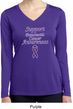 Support Pancreatic Cancer Awareness Ladies Dry Wicking Long Sleeve