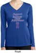 Support Pancreatic Cancer Awareness Ladies Dry Wicking Long Sleeve