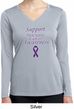 Support Pancreatic Cancer Awareness Ladies Dry Wicking Long Sleeve