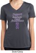 Support Pancreatic Cancer Awareness Ladies Dry Wicking V-neck