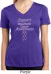 Support Pancreatic Cancer Awareness Ladies Dry Wicking V-neck