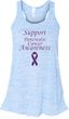 Support Pancreatic Cancer Awareness Ladies Flowy Racerback