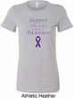 Support Pancreatic Cancer Awareness Ladies Longer Length Shirt