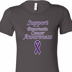 Support Pancreatic Cancer Awareness Ladies Longer Length Shirt