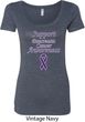 Support Pancreatic Cancer Awareness Ladies Scoop Neck