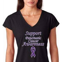 Support Pancreatic Cancer Awareness Ladies Shirts
