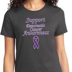 Support Pancreatic Cancer Awareness Ladies T-shirt