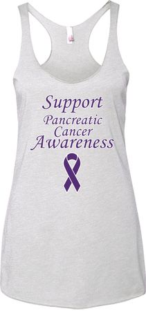 Support Pancreatic Cancer Awareness Ladies Tri Blend Racerback