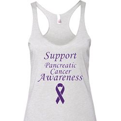 Support Pancreatic Cancer Awareness Ladies Tri Blend Racerback