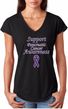 Support Pancreatic Cancer Awareness Ladies Tri Blend V-neck