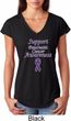 Support Pancreatic Cancer Awareness Ladies Tri Blend V-neck