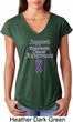 Support Pancreatic Cancer Awareness Ladies Tri Blend V-neck